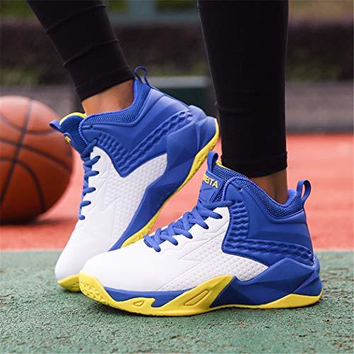 Beita Girls Basketball Shoes Boys High Tops Sneakers Athletic Trainers Shoes for Big Kids, Children, Teens, Boys, Professional Anti-Skid & Durable for Indoors & Outdoors Blue