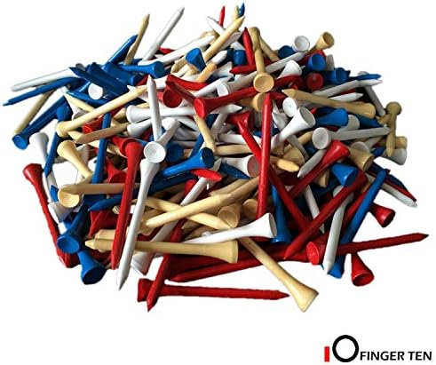 FINGER TEN Golf Tees 2 3/4 inch Wood Color Bulk 250 500 1000 Count, with Free Deluxe Golf Tee Holder and Ball Marker for Men Women Kids FINGER TEN Golf Tees 2 3/4 inch Wood Color Bulk 250 500 1000 Count, with Free Deluxe Golf Tee Holder and Ball Marker for Men Women Kids