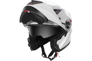 YEMA Helmet Motorcycle Modular Full Face Helmet DOT Approved - YEMA YM-925 Motorbike Racing Unisex-Adult Helmet with Sun Visor