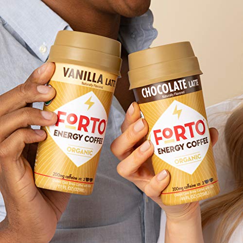 FORTO Energy Coffee - 200mg Caffeine, Chocolate Latte, Delicious & Organic Energy, Ready-To-Drink 11 Fl Oz, Pack of 12 - Thumbnail 7
