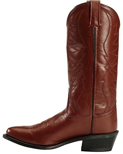 Old West Men's Smooth Leather Cowboy Boot Medium Toe Black Cherry 10 D(M) US