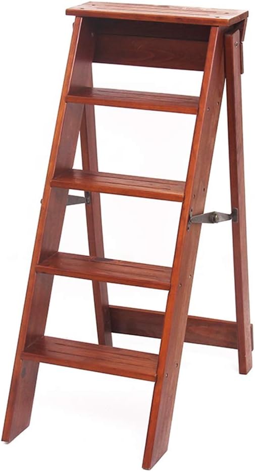 Klapptreppe Klapptritt Klappstufen Faltleiter Trittleiter 5 Stufen Holz