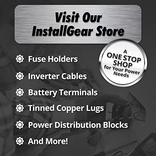 InstallGear 1/0 Gauge AWG CCA Power Ground Wire Cable (25ft Black) True