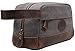 Iblue Leather Canvas Travel Bag Toiletry Kit Shaving Dopp Case #b96 (Mid grey)