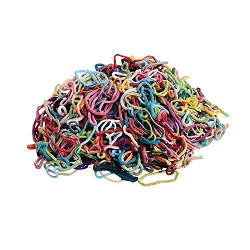 Pepperell Braiding Weaving Craft Loopers, Assorted Sizes and Colors, 1 Pound Bag