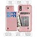 Arae Case for iPhone Xr - Wallet Case with PU Leather Card Pockets [Shockproof] Back Flip Cover for iPhone Xr 6.1 inch (Rosegold)