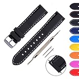 Ritche 18mm 20mm 22mm Quick Release Silicone Replacement Wrist Watch Bands Straps for Mens Womens