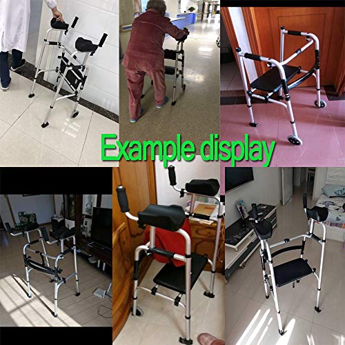 Standard Walkers FDA Certification Foldable Aluminum Alloy Adjustable Rolling Walker Assist Equipped Wheels Equipped with Arm Rest Pad Arm Drag for The Limited Mobility with Disabled