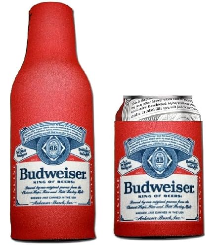 Amazon.com: Budweiser Signature 12 Ounce Can Cooler - Set of 2