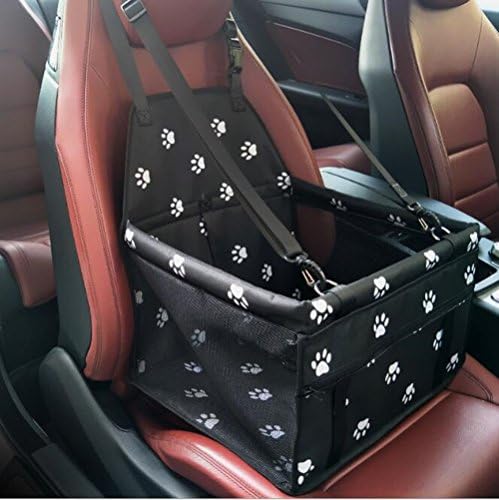 Car Booster Seat For Dog,Breathable double layer thickening , LVPET Folding Pet Car Seats Cat Car Travel Safety Seat Pet Carrier Bag (Black)
