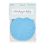 Sew Easy Industries 25 Doilies, 4 by 4-Inch, Bright Blue