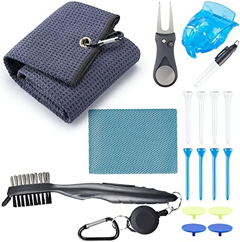 Amvxe Golf Towels Gifts, Microfiber Waffle Golf Towel, Sport Cooling Towels, Golf Club Brush, Foldable Divot Tool with Magnetic Ball Marker and Golf Tees and Markers, Perfect Golf Gift Accessories. Amvxe Golf Towels Gifts, Microfiber Waffle Golf Towel, Sport Cooling Towels, Golf Club Brush, Foldable Divot Tool with Magnetic Ball Marker and Golf Tees and Markers, Perfect Golf Gift Accessories.