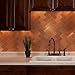 Aspect Peel and Stick Backsplash 3in x 6in Brushed Copper Short Grain Metal Tile for Kitchen and Bathrooms (8-Pack)