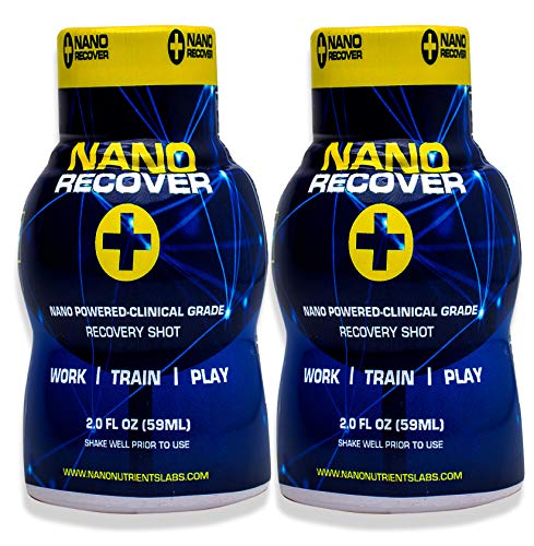 Nano Recover Hangover Cure, Prevention & Recovery Shot w/Dihydromyricetin (DHM), Milk Thistle, Electrolytes, Vitamins & Minerals. Liver Detox Supplement w/Nano Tech for Fast Alcohol Recovery -2 Pack