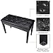 AW Piano Bench Stool Dual Leather Padded Keyboard Organ Duet Chair Seat Double Throne Storage Capacity 400 lbs 29.3x13.3x19