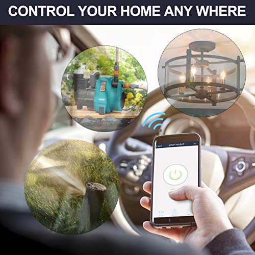LoraTap-2-Piezas-Interruptor-WiFi-Inteligente-Mdulo-de-Interruptor-Inalmbrico-Temporizador-Control-Remoto-por-App-iOS-o-Android-Compatible-con-Alexa-Echo-Google-Home-e-IFTTT-10A2500W
