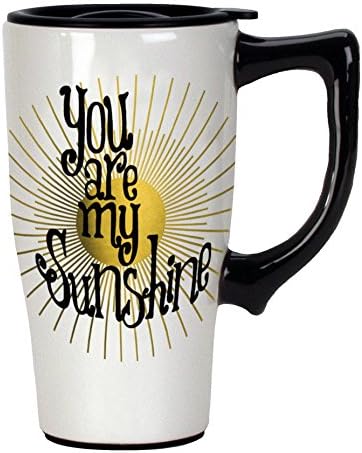 Spoontiques 12761 You Are My Sunshine Travel Mug, White