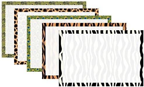 Debra Dale Designs - 4" x 6" Unlined Index Cards With Wild Side Border - 200 Cards - Premium 140# Heavy Thick Index Card Stock