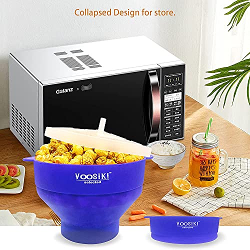 Silicone Microwave Popcorn Popper With Handle, Silicone Popcorn Maker