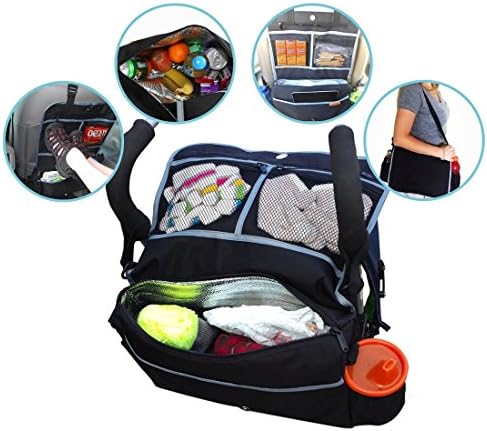 Johnnyhw The Original 5-In-1 Insulated Stroller Bag And Backseat Organizer Keeps Drinks Cool With A LifeLong Promise,Black