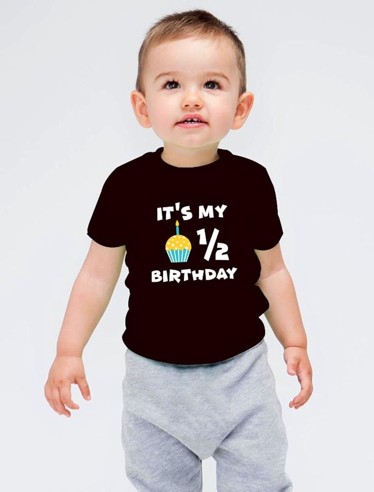 half birthday t shirt for baby boy