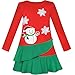 LN23 Girls Dress Long Sleeve Christmas Snowman Holiday Party Size 7 Red