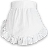 CRB Fashion Waist Apron Kitchen Cooking Restaurant Cotton Bistro Half Aprons with Pockets For Woman