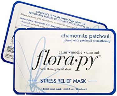 Florapy Beauty Stress Relief Sheet Aromatherapy Mask, Chamomile Patchouli, 1 Count