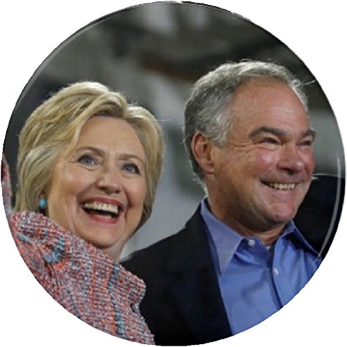 Hillary Clinton / Tim Kaine President Vice VP 1.25' Button Pin Democrat Vote