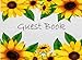 Guest Book: Sunflowers Frame Party Events Guest Book Sign in Book Well Wishes keep memorial Birthday Bridal Shower, Graduations Retirement Wedding Anniversary Home Party size 8.25x6 Inches (Volume 2) by Michelia Party Guest Book