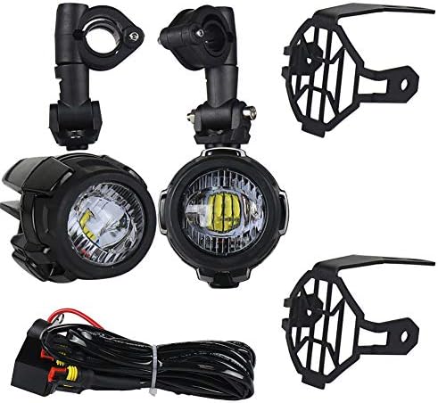 OVOTOR LED Auxiliary Lamp 40W 6000K Spot Driving Fog Light Kits for Motorcycle BMW R1200GS F800GS K1600 KTM HONDA
