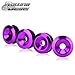 Rolling Gears JDM Bumper Quick Release Front Rear Bumper Fasteners, 4 Piece (Purple), 8 x O-Ring