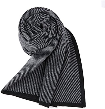 Osave Men's Winter Woolen Scarf Elegant Long Soft Wool Scarf (Gray)
