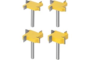 Bestgle CNC Spoilboard Surfacing Router Bit, 1/4" Shank Carbide Slab Flattening Router Bit Planing Bit Woodworking Tool, Set 