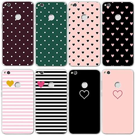 Vanqiang Love Heart Case for Huawei P Smart P8 P9 P10 P20 Pro Lite Y6 2017 Mini Nexus 6p G8 for Huawei Nova 3i Soft Tpu Dotted Cover Capa - Style 8 - Huawei P9 Lite 2017