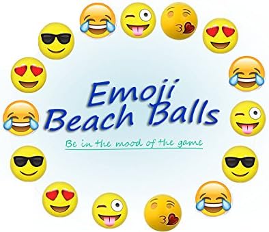 Moji Emoji Inflatable (12 pack) Pool Party Beach Balls