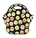 Wanty New Fashion Neoprene Insulated Waterproof Lunch Tote Bag Lunch Box Travel School Lunch Bags Grocery Bags Picnic Bags with Zipper and Handle Strap, Keeps Food Hot and Cold (Emoji)