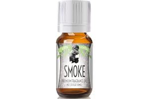 Good Essential Professional Smoke Fragrance Oil 10ml (0.33 fl oz) for Diffuser, Soaps, Lotions, Perfume, Candles - Smoke Scented Crafting Oil