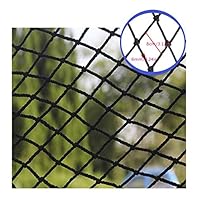 BHH Black Safety Net,Decor Net Balcony Banister Stair Protection Fence Decor Mesh Nets Netting,Children Toys Pets Cargo Rope Fence Climbing Rail Playground Indoor Outdoor (Size : 2x3m)