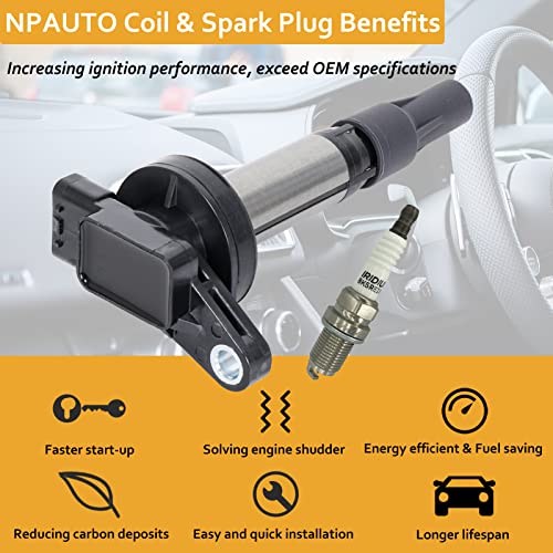 Ignition Coil Pack & Spark Plugs Compatible With 4.2L/4.4L V8 20032009