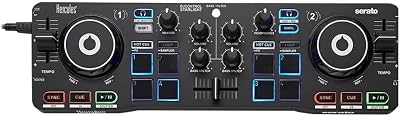 Hercules DJControl Starlight Compact DJ Controller with Built-In LED Lights