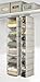 mDesign Chevron Fabric Hanging Closet Storage Organizer, for Clothing, Sweaters, Shoes, Accessories - 6 Shelves, Taupe/Natural