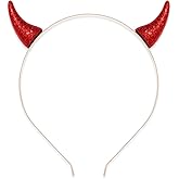 NEVEF Halloween Devil Horns Headband for Women Shining Halloween Headband Costume Party Accessory for Men