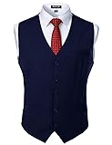 JEMITOP Men's Classic Slim Fit Dress Vest Formal