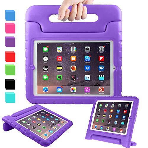 AVAWO Kids Case for 9.7" iPad 2 3 4 (Old Model) - Light Weight Shock Proof Convertible Handle Stand Kids Friendly for iPad 2, iPad 3rd Generation, iPad 4th Generation Tablet - Purple