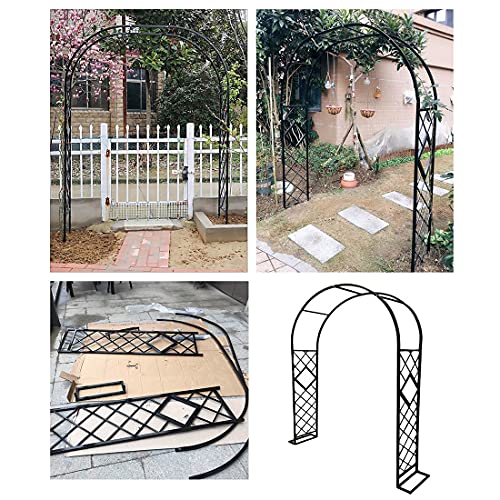 Gnova Rosenbogen Tor,schwerlast Pergola,Garten Rankhilfe Kletterpflanzen,Gartendeko Stahlrahmen,Breite 1.4 m,1.8 m,2.2 m… – Bild 6