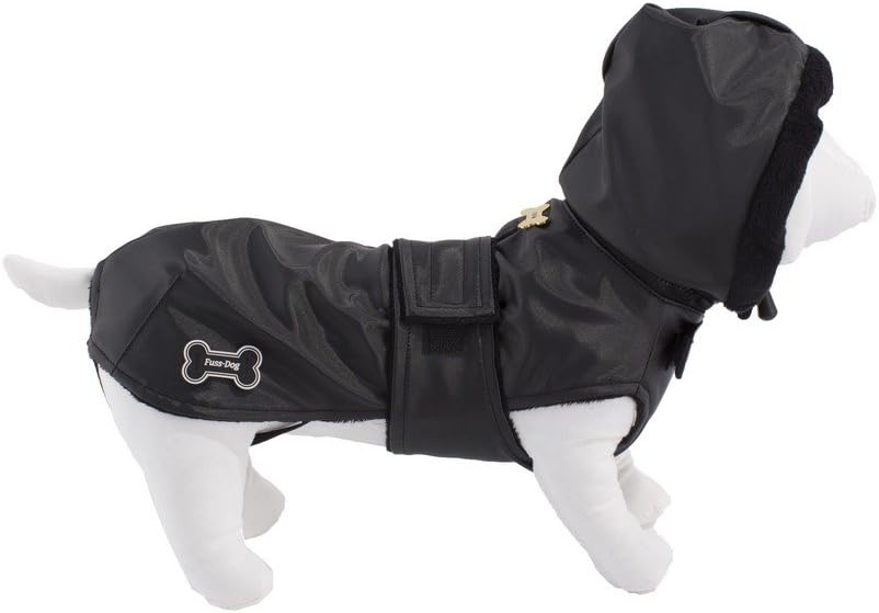 Fussdog Coat of Arms of Oslo Hooded Black Accessories for Dogs capottini and Clothes
