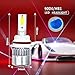 Tencasi 2PCS 9004 LED Headlight Bulbs C6 Series 72W 7600LM 6000K Cool White Lamp LED Conversion Kits Super Bright with COB LED CHIPS - 1 Year Warranty