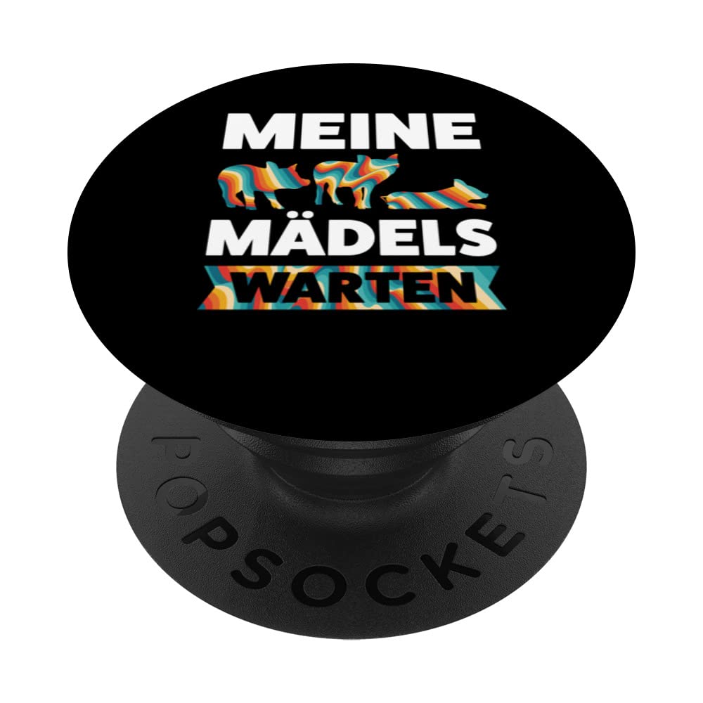 meine Mädels warten pigs PopSockets Swappable PopGrip