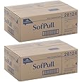 Georgia-Pacific SofPull Centerpull Regular Capacity Paper Towel White, 28124, 320 Sheets Per Roll, 2 Cases/6 Rolls Per Case
